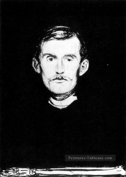 Tableaux abstraits célèbres œuvres - autoportrait i 1896 Edvard Munch POP Art